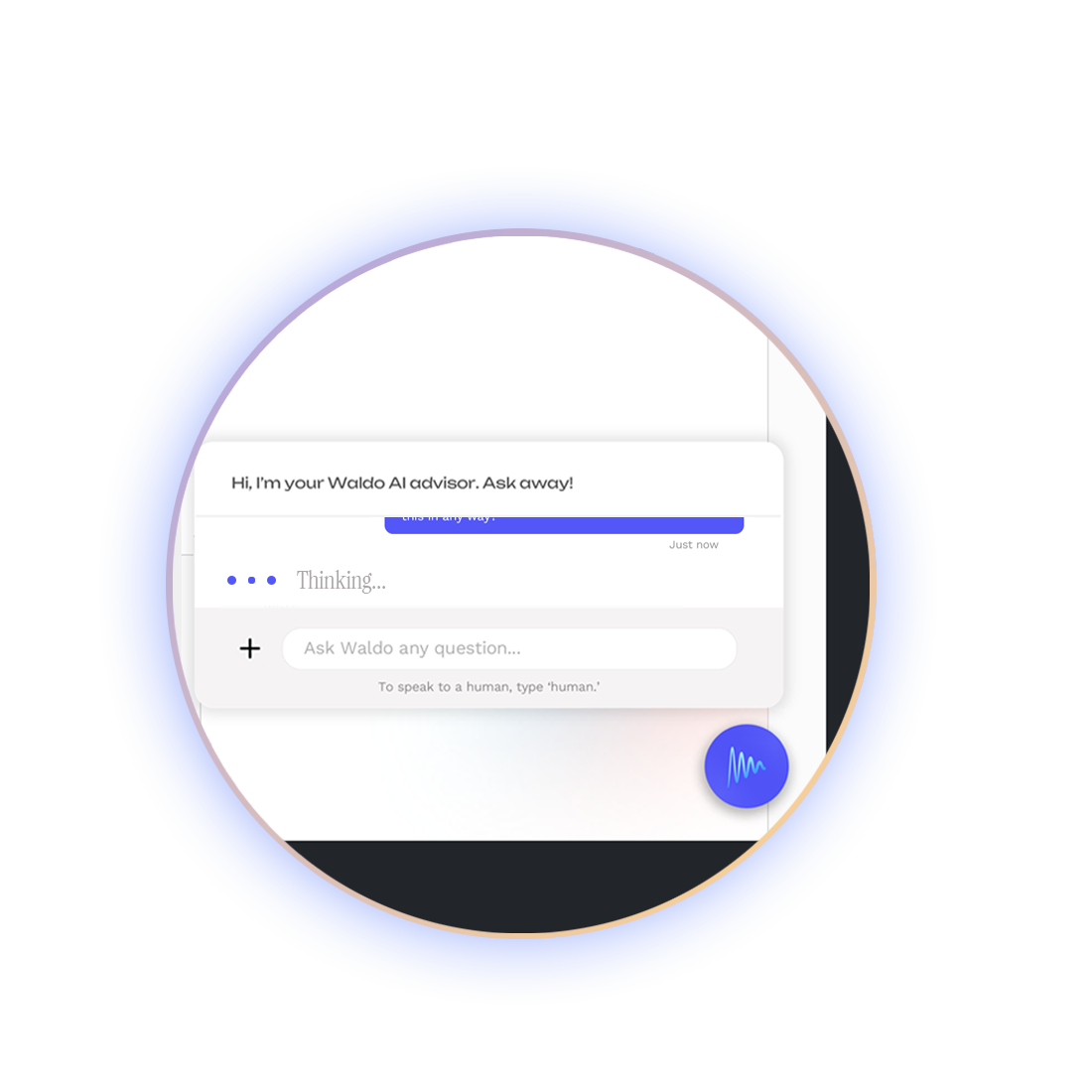 Waldo AI advisor, ask away